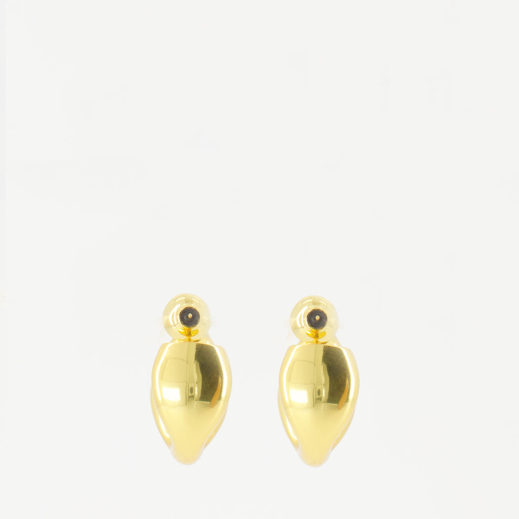 Image de l'article Boucles d'oreilles chevalière de la marque Patou pour Femme - Saison Automne-Hiver 2025 - Vue de Dos