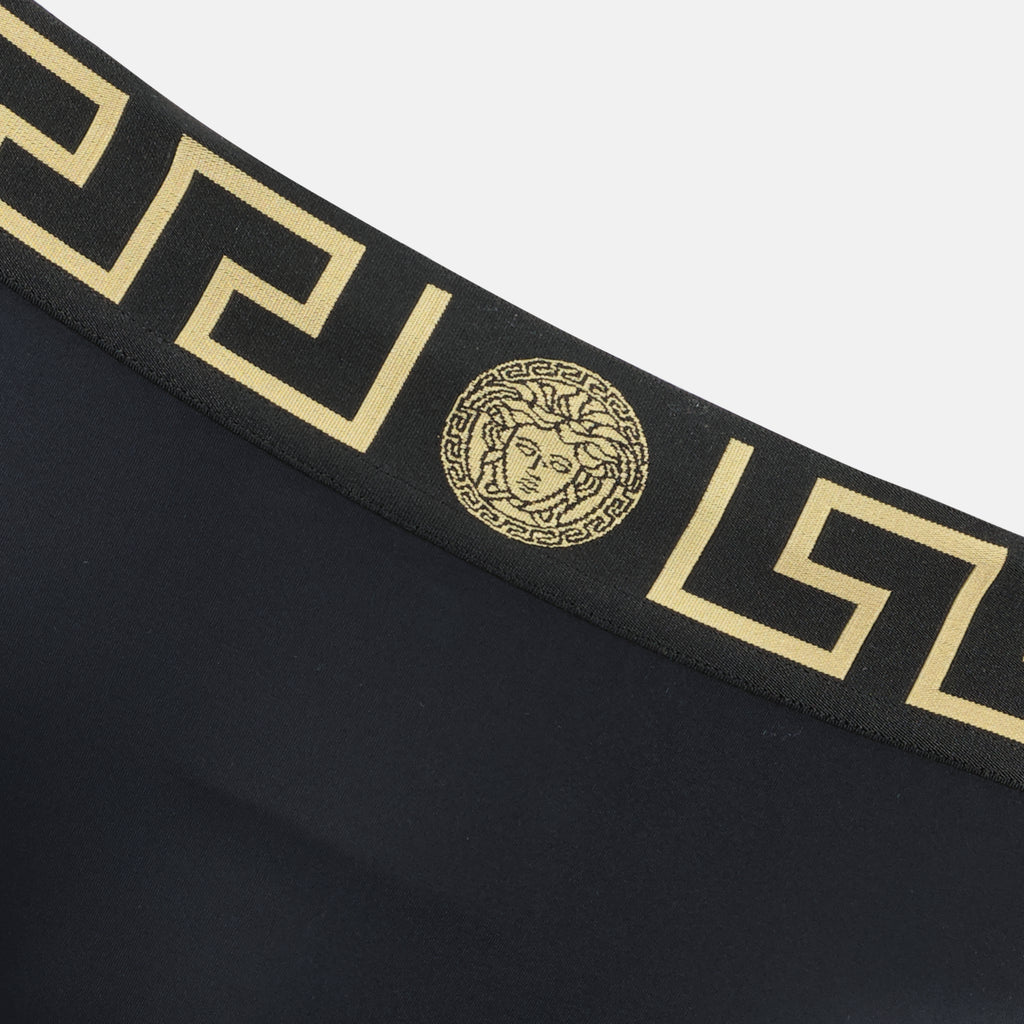 Beachwear Slip de bain Medusa Greca Versace Noir Homme
