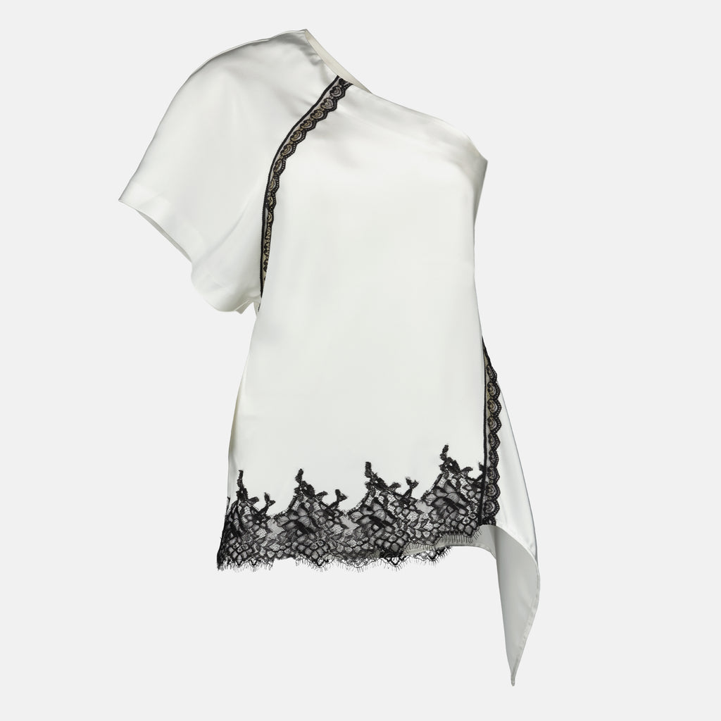 Tops Top asymétrique satiné blanc Iro Blanc Femme