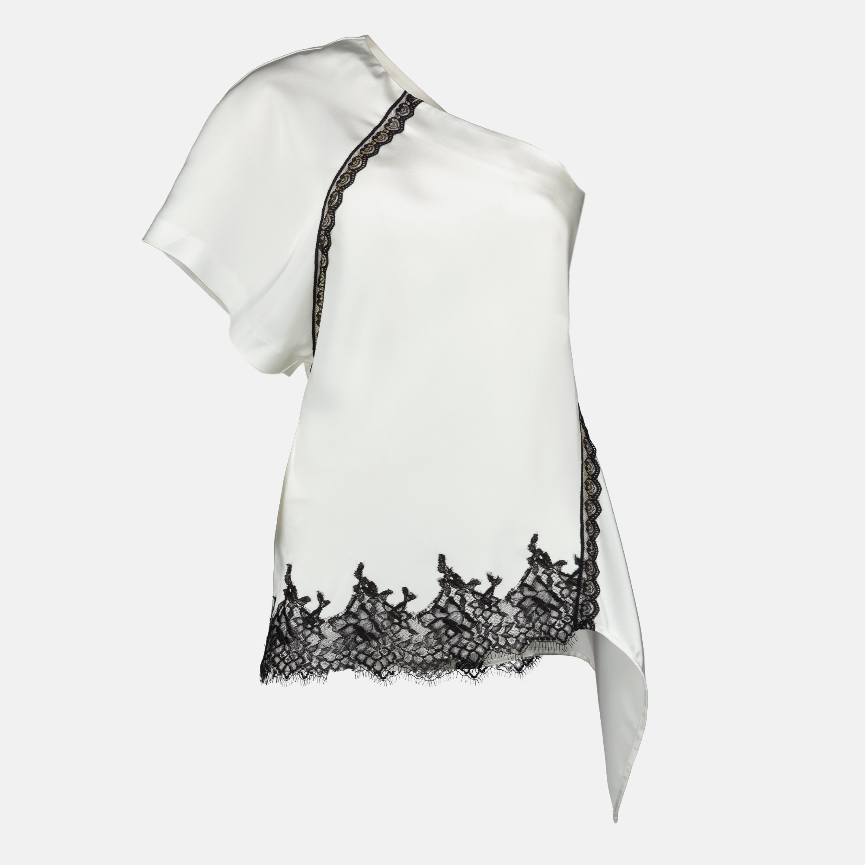 Tops Top asymétrique satiné blanc Iro Blanc Femme