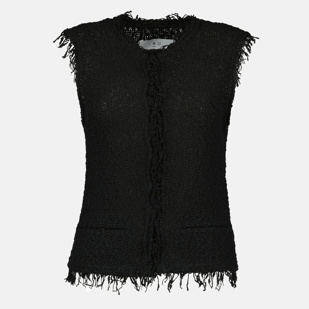 Vestes Veste sans manches en tweed noir Iro Noir Femme