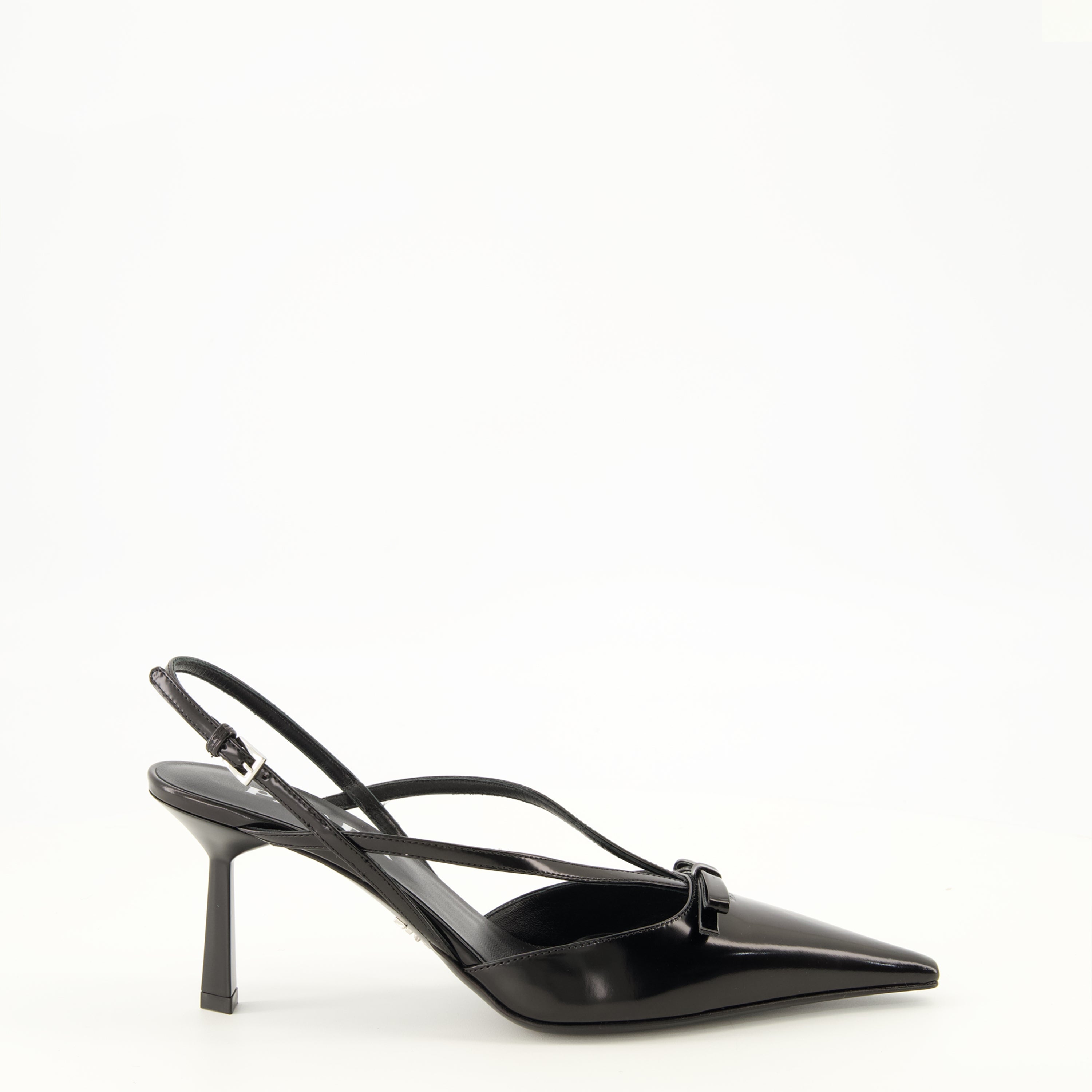 Escarpins Schwarze Lederpumps Prada Noir Femme
