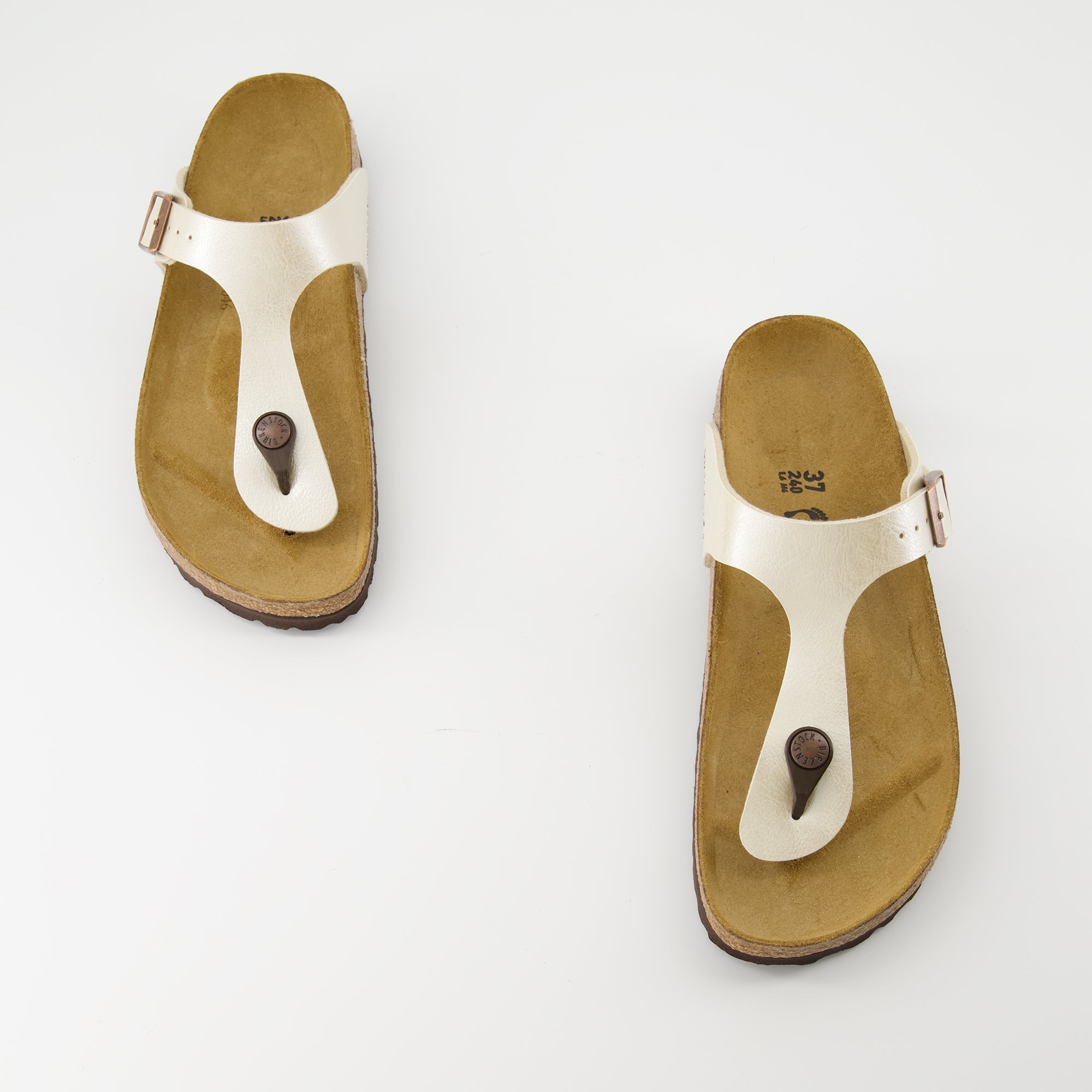 Offene schuhe Gizeh Flip-Flops Birkenstock Weiß Femme