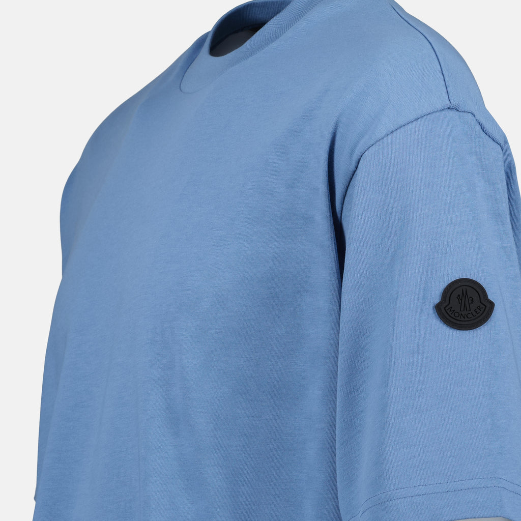 T-shirts T-shirt logo Moncler Bleu Homme