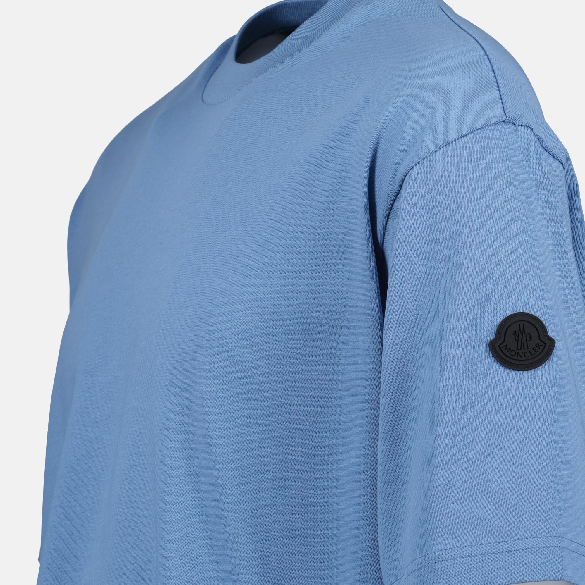 T-shirts T-shirt logo Moncler Bleu Homme