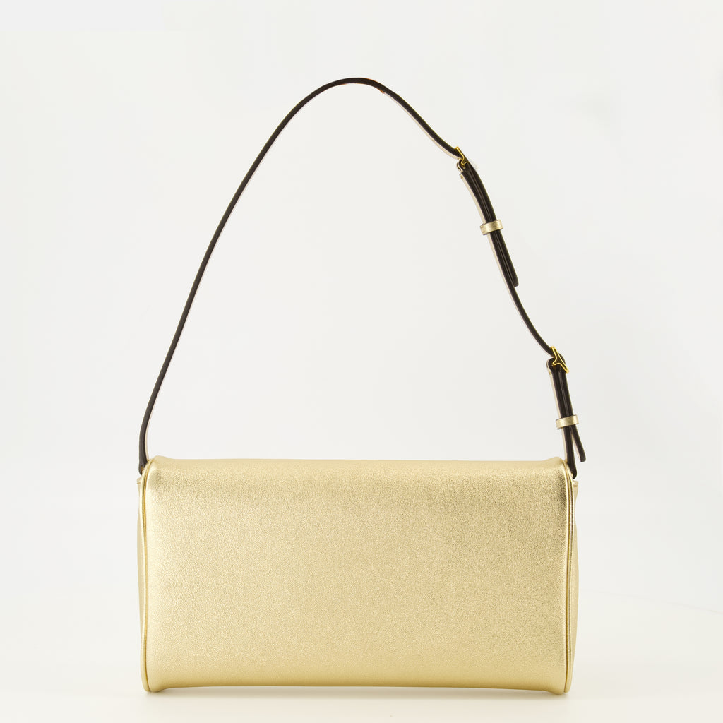 Sacs à main et épaule DeVain Bag aus goldfarbenem Lamé-Nappa-Leder Valentino Garavani Doré Femme