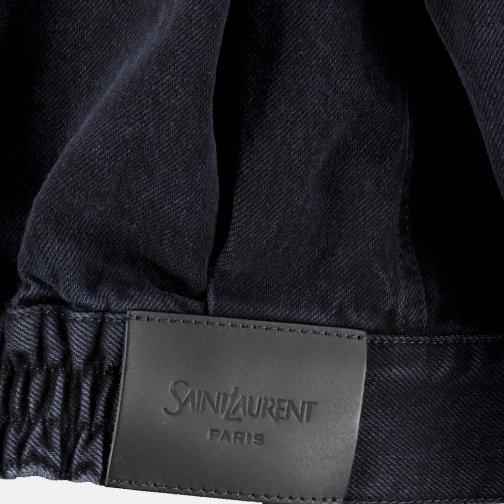 Vestes Giacca in Denim Nera Saint Laurent Noir Homme