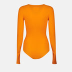 Tops Long Sleeve Bodysuit Mm6 Orange Femme