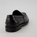 Slipper Gepufferte Leder Slipper Prada Schwarz Herren