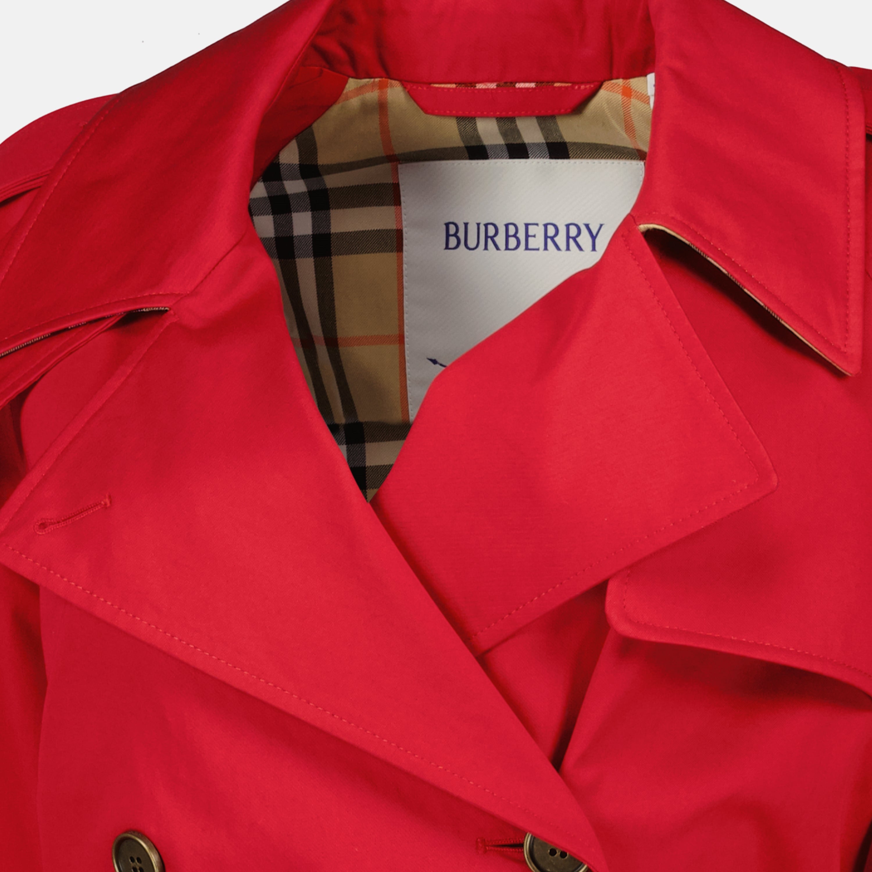 コート キャッスルフォードトレンチ Burberry 赤 Femme
