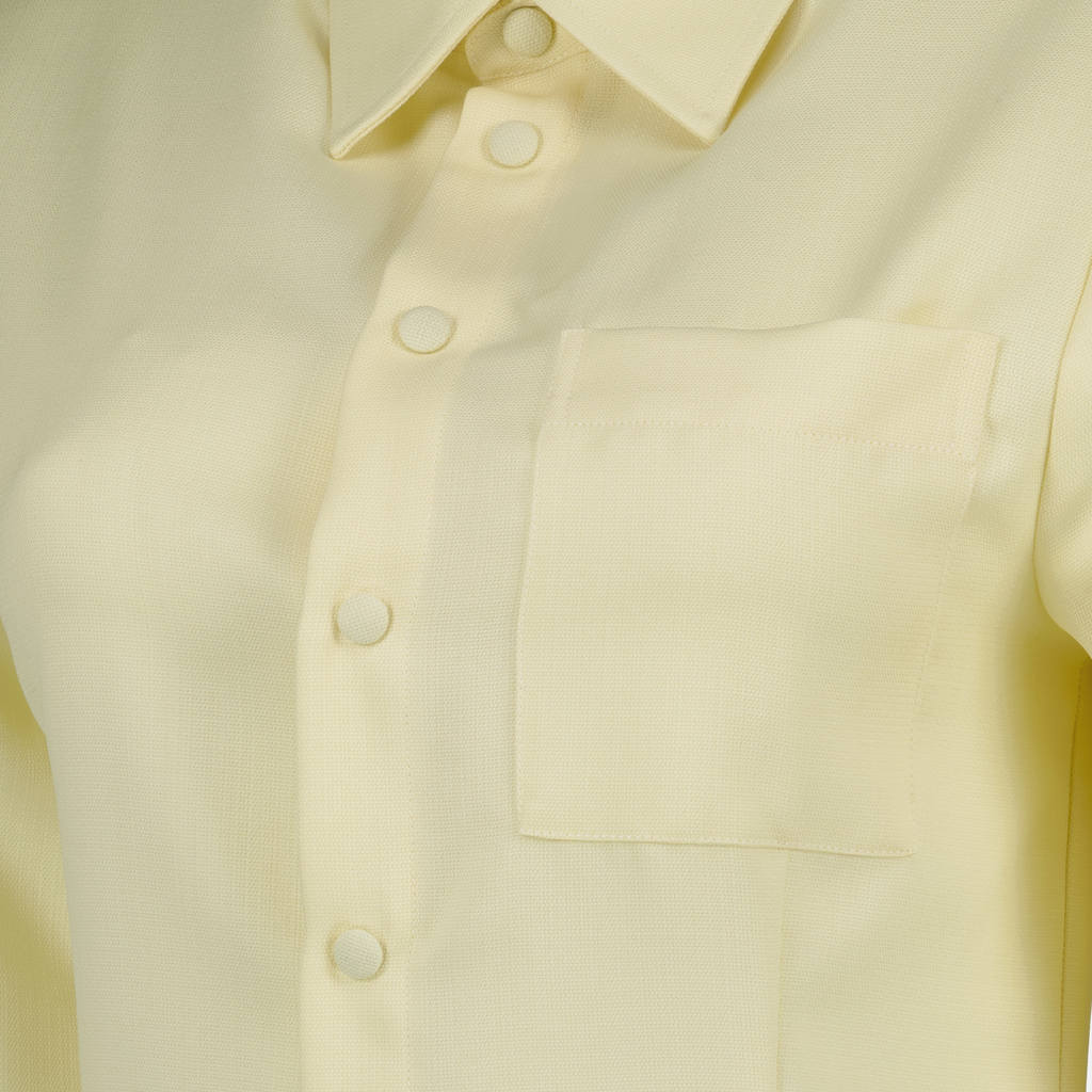 Robes Robe chemise en laine Ami PARIS Jaune Femme