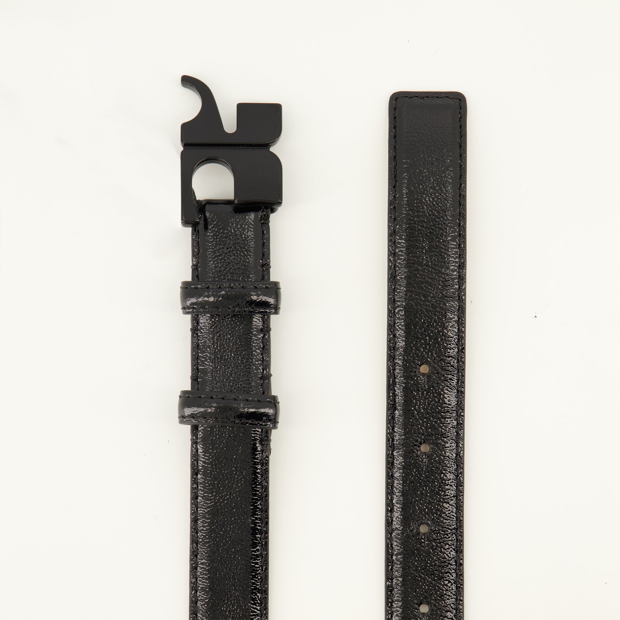 Ceintures Ceinture AC en cuir naplack noir Courrèges Noir Femme