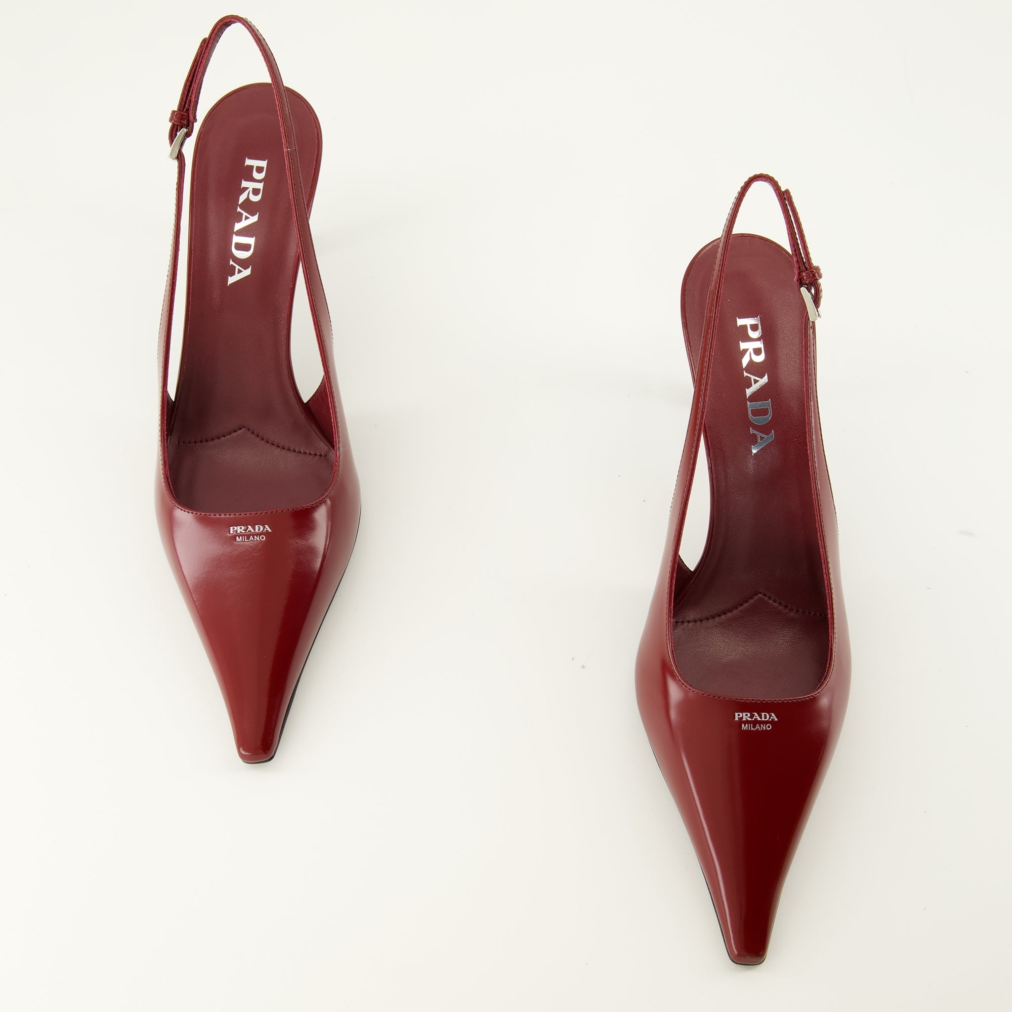 Escarpins 레드 페이턴트 레더 힐 Prada Rouge Femme
