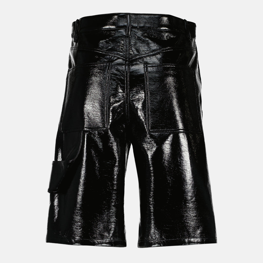 Imagem do Short Hammer em vinil preto da marca Courrèges para Mulher - Primavera-Verão 2026 - Vista Traseira