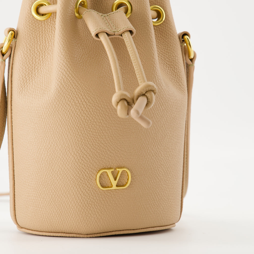 Sacs seau VLogo Bucket Bag Valentino Garavani Rose Femme