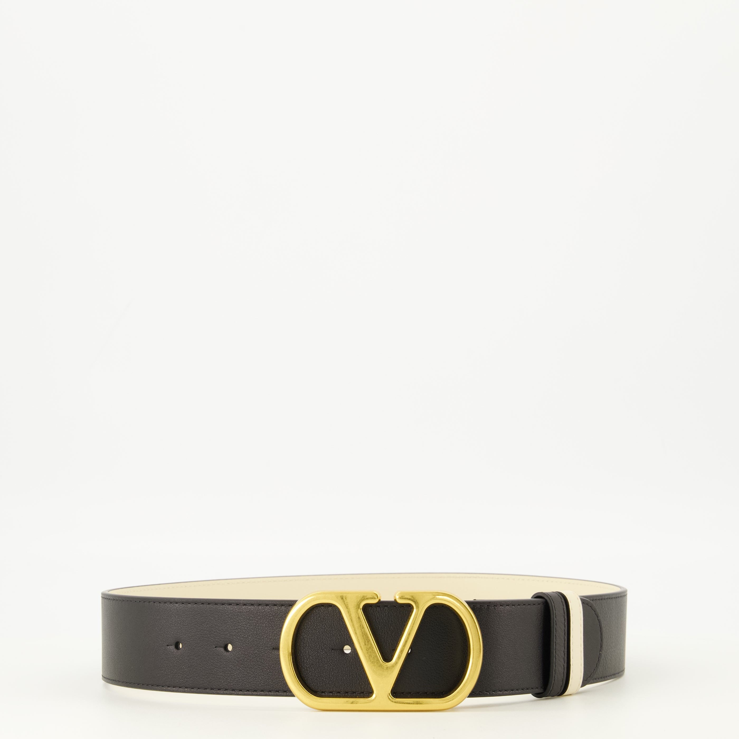 Ceintures Cintura Reversibile VLogo Bianca e Nera 40 mm Valentino Garavani Blanc Femme