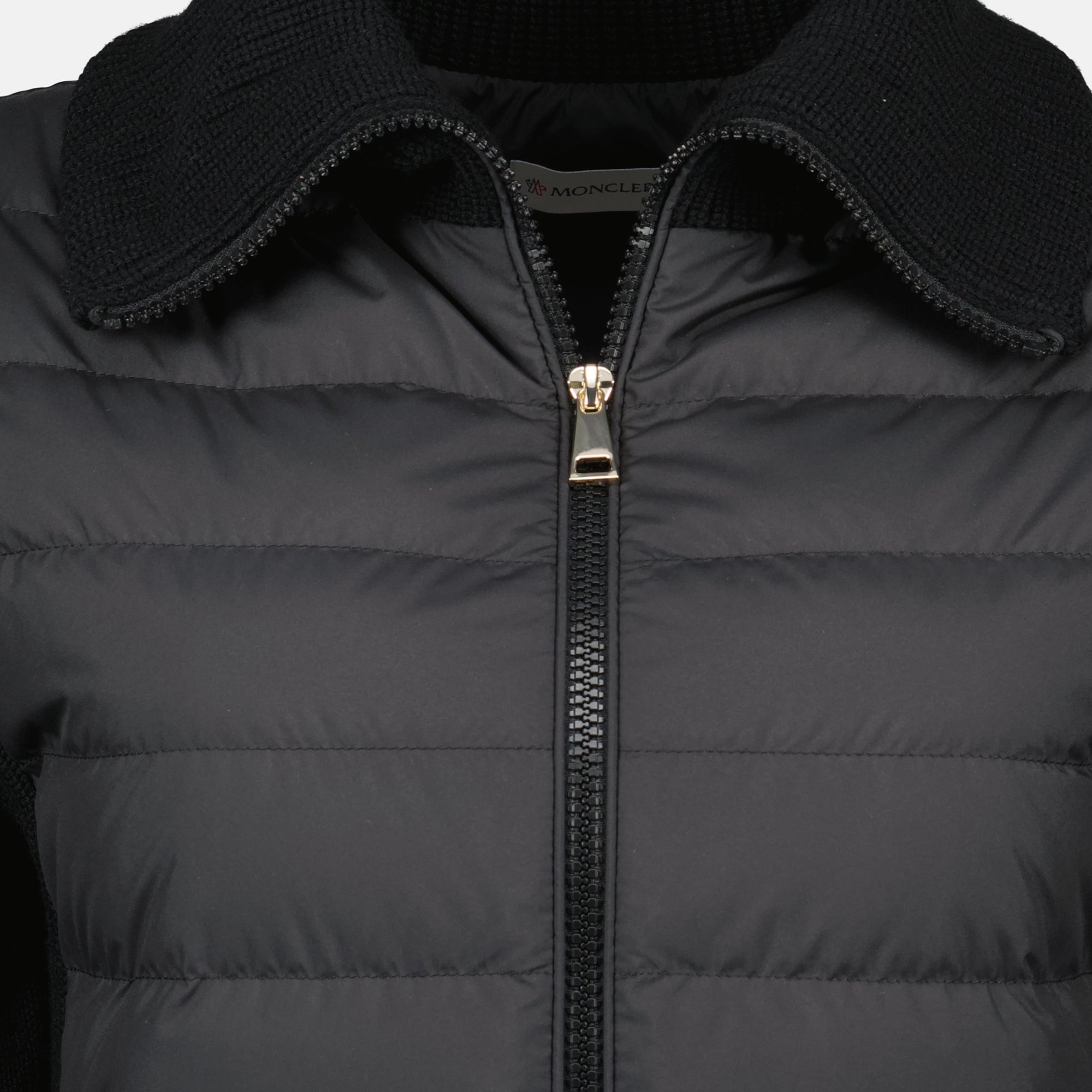 Image de l'article Cardigan bi-matière de la marque Moncler pour Femme - Saison Automne-Hiver 2025 - Vue détaillée_6