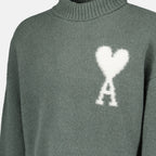 Malhas AMI de Coeur Turtleneck Ami PARIS Verde Unissex