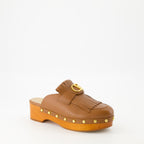 Zapatos abiertos Zuecos con Flecos VLogo Valentino Garavani Marrón Femme
