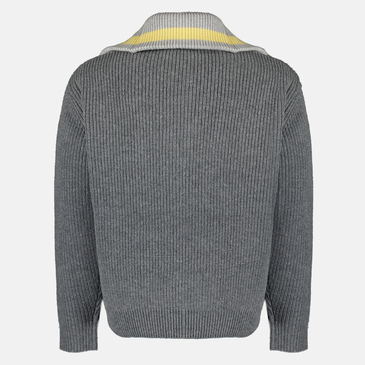 Maille Trucker Half-Zip Sweater Drole De Monsieur Gris Homme