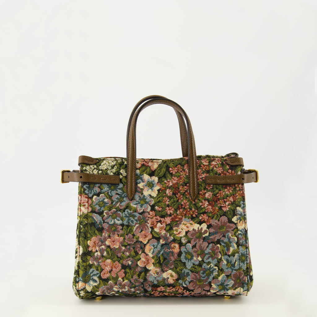 女性用のバレンティノ・ガラヴァーニブランドの刺繍入りミニトートバッグの画像 - 2026年春夏シーズン - 後ろビュー