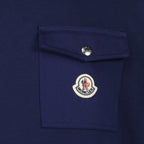 Camisetas T-shirt com Logotipo e Bolso Moncler Azul escuro Homme