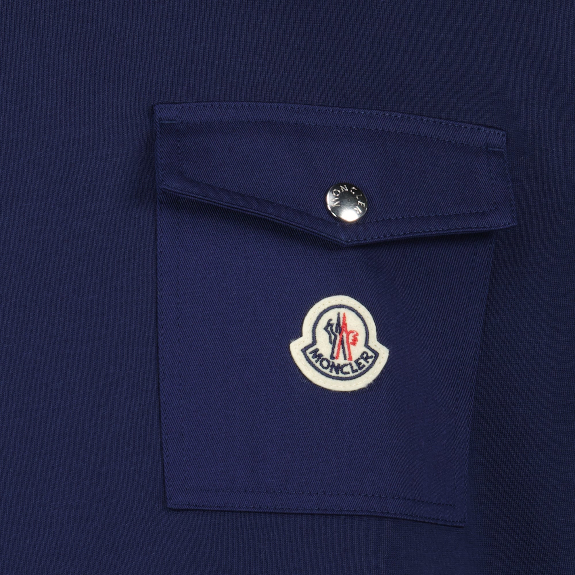 T-shirts T-shirt logo avec poche Moncler Bleu foncé Homme