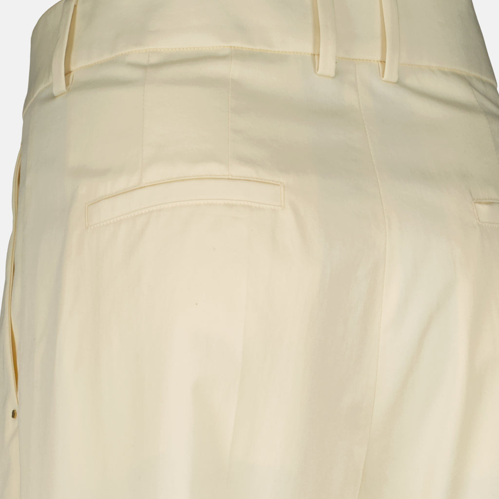 Pantalons Helle Baumwoll-Gabardine-Hose Moncler Blanc Femme