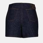 Shorts Bicolor Denim Shorts Fendi Dunkelblau Femme