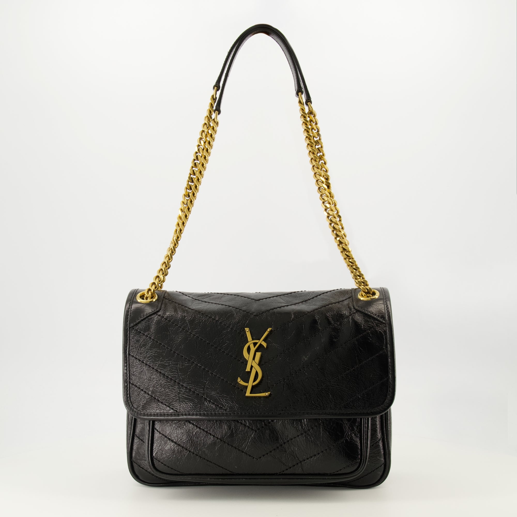Image de l'article Sac Niki noir de la marque Saint Laurent pour Femme - Saison Printemps-Été 2026 - Vue de Face