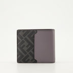 Small leather goods FF Compact Wallet Fendi Gray Homme