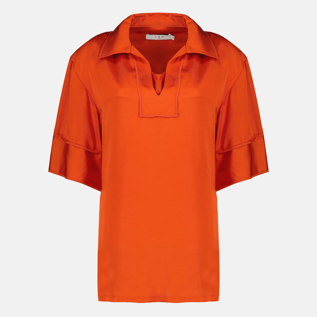 Tops Blouse orange satiné Iro Orange Femme