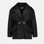 Manteaux Doudoune en Re-Nylon Prada Noir Femme