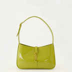 Image de l'article Sac Le 5 à 7 en cuir verni vert de la marque Saint Laurent pour Femme - Saison Printemps-Été 2026 - Vue de Face