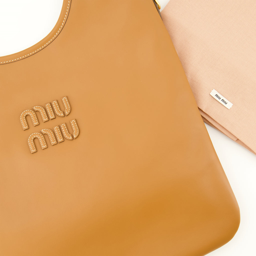 Sacs à main et épaule Borsa in Pelle Marrone Ivy Miu Miu Marron Femme