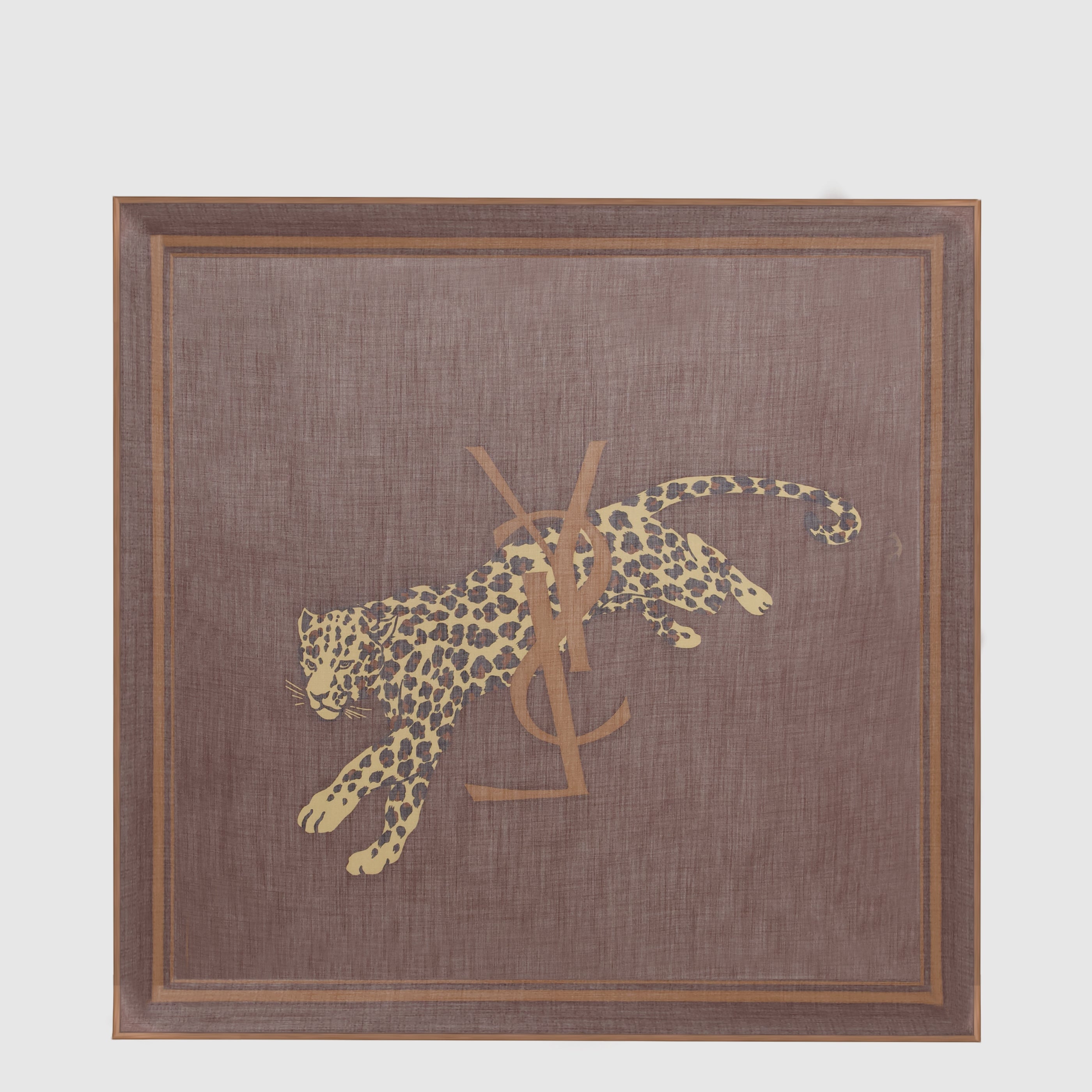 Imagen del artículo Carré Cassandre de lana marrón de la marca Saint Laurent para Mujer - Temporada Primavera-Verano 2026 - Vista Trasera