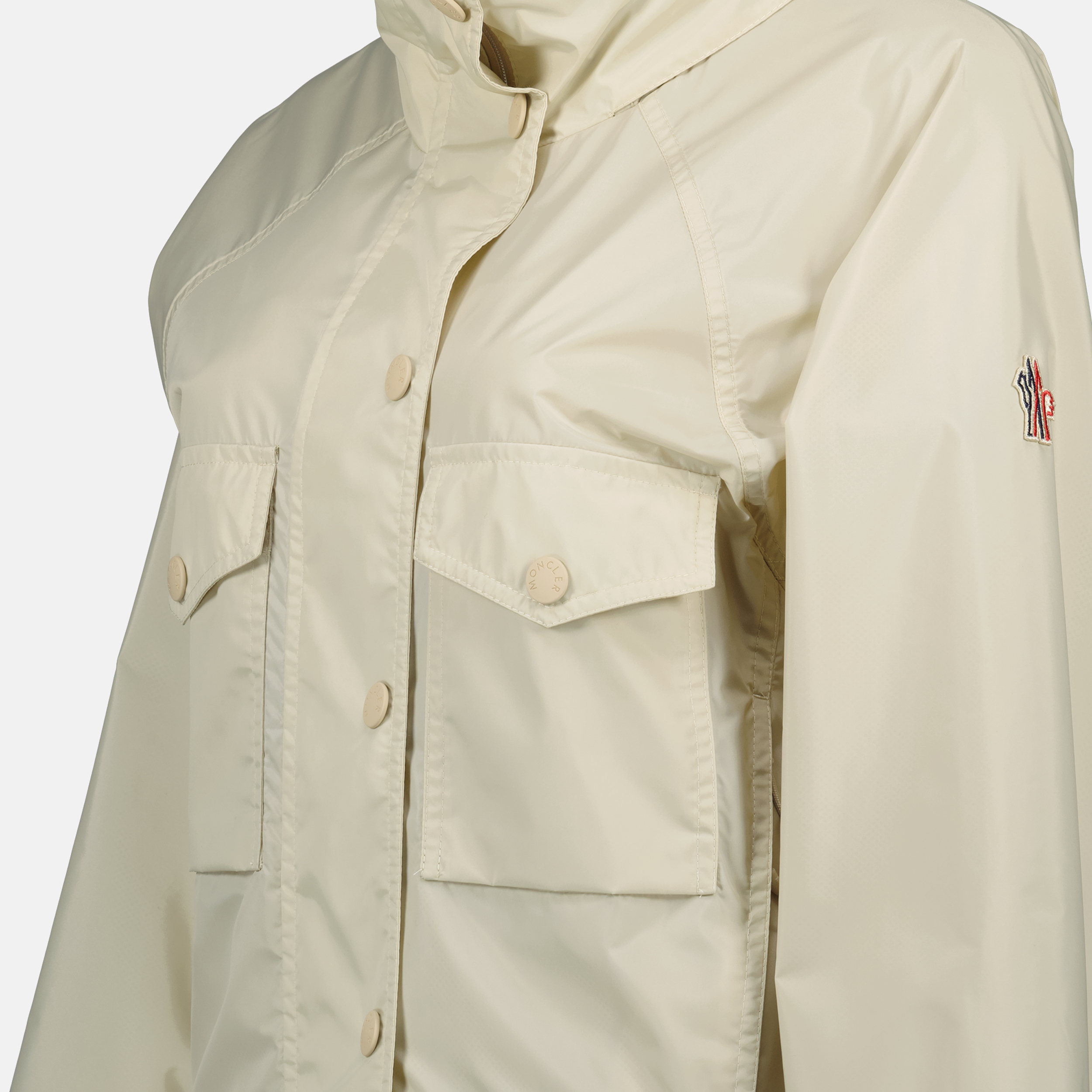 Jaquetas Casaco com Capuz Nor Moncler Grenoble Bege Femme