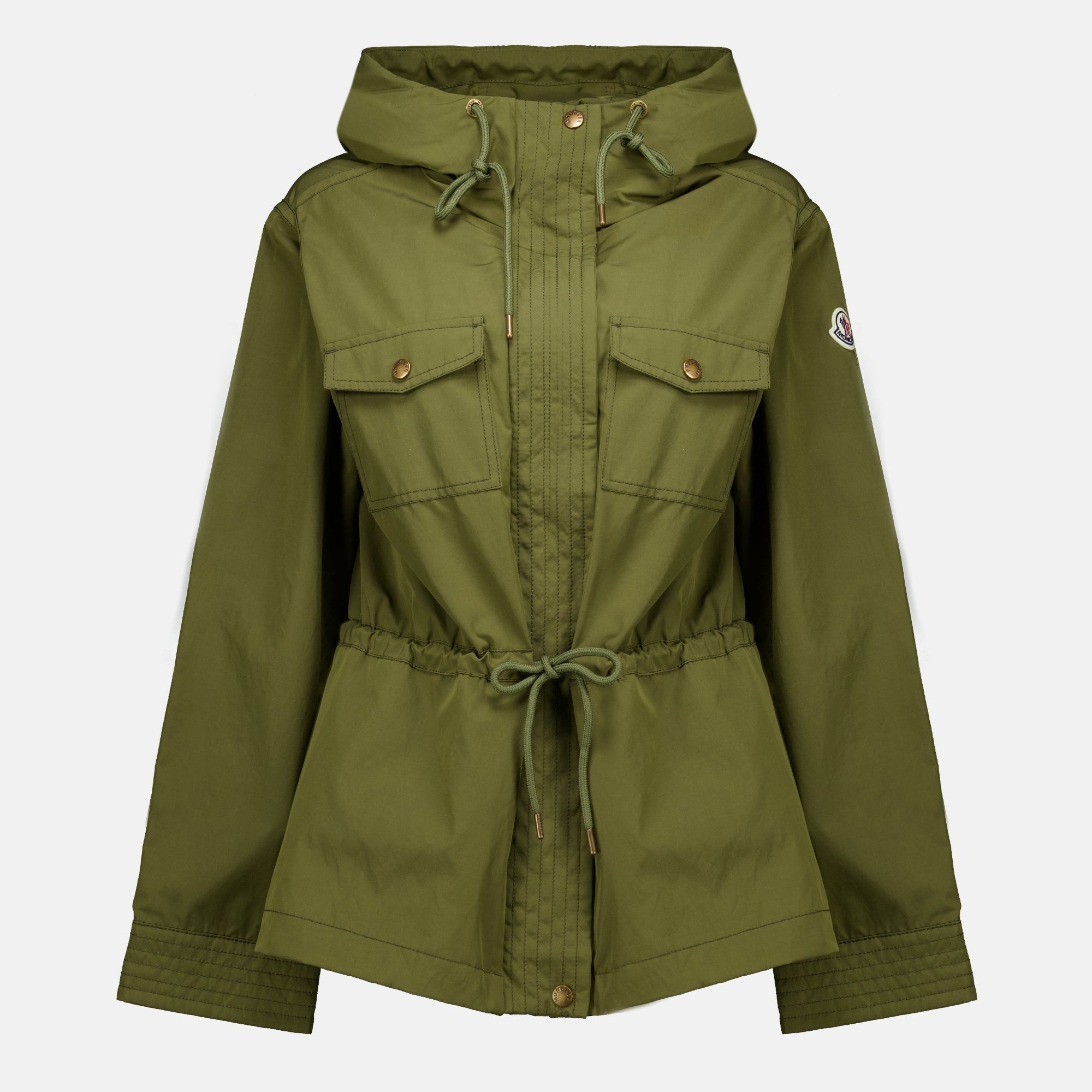 Manteaux Parka en coton Sérin kaki Moncler Kaki Femme