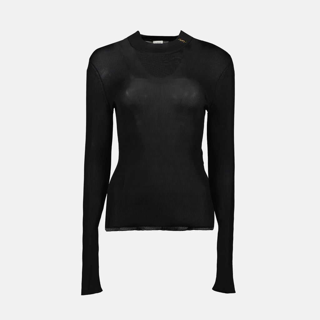 Maglieria Maglione in Lana Saint Laurent Nero Femme