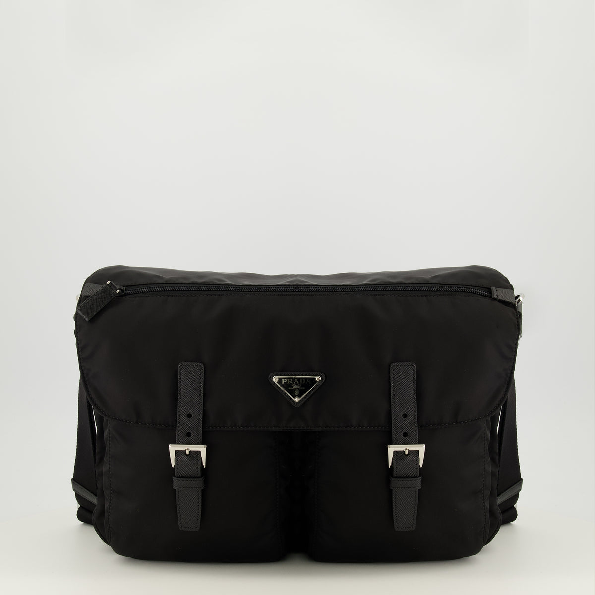 Sacs bandoulière Sac porté épaule en Re-Nylon noir Prada Noir Homme