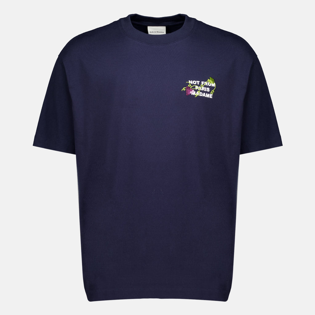T-shirts T-Shirt con Slogan Vite Blu Navy Drole De Monsieur Bleu foncé Homme