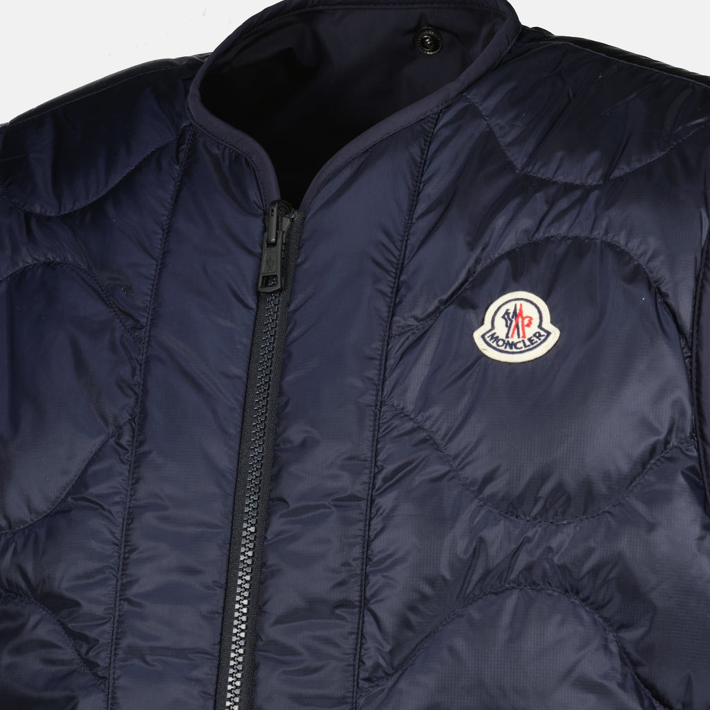Image de l'article Doudoune chemise réversible Roquille bleu marine de la marque Moncler pour Homme - Saison Printemps-Été 2026 - Vue détaillée_7