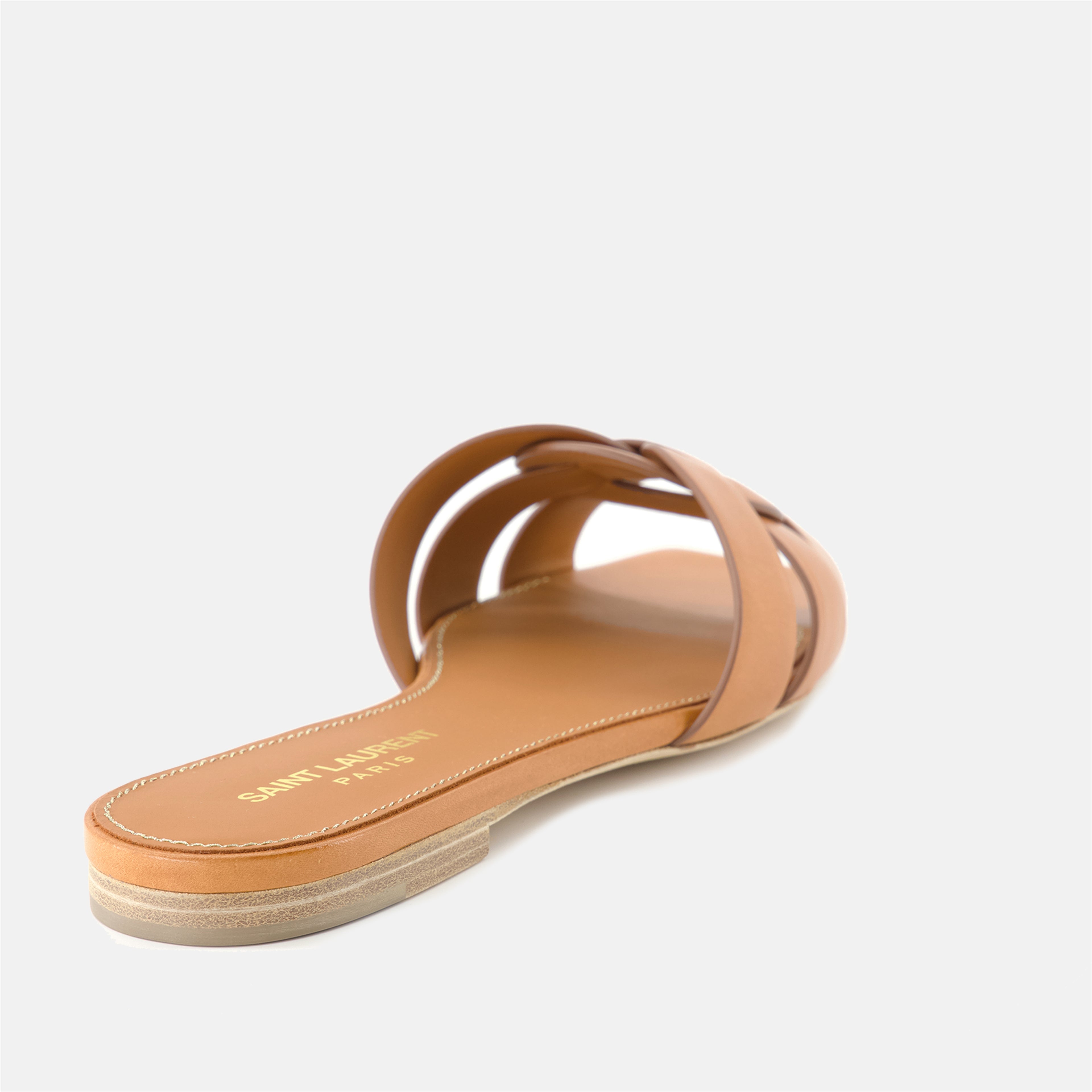 Chaussures ouvertes Mules Tribute Saint Laurent Marron Femme