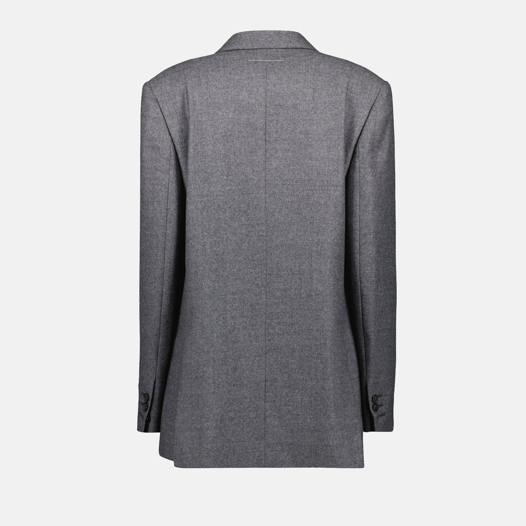 Imagem do blazer de lã da marca Mm6 para mulher - Temporada Outono-Inverno 2025 - Vista detalhada_1