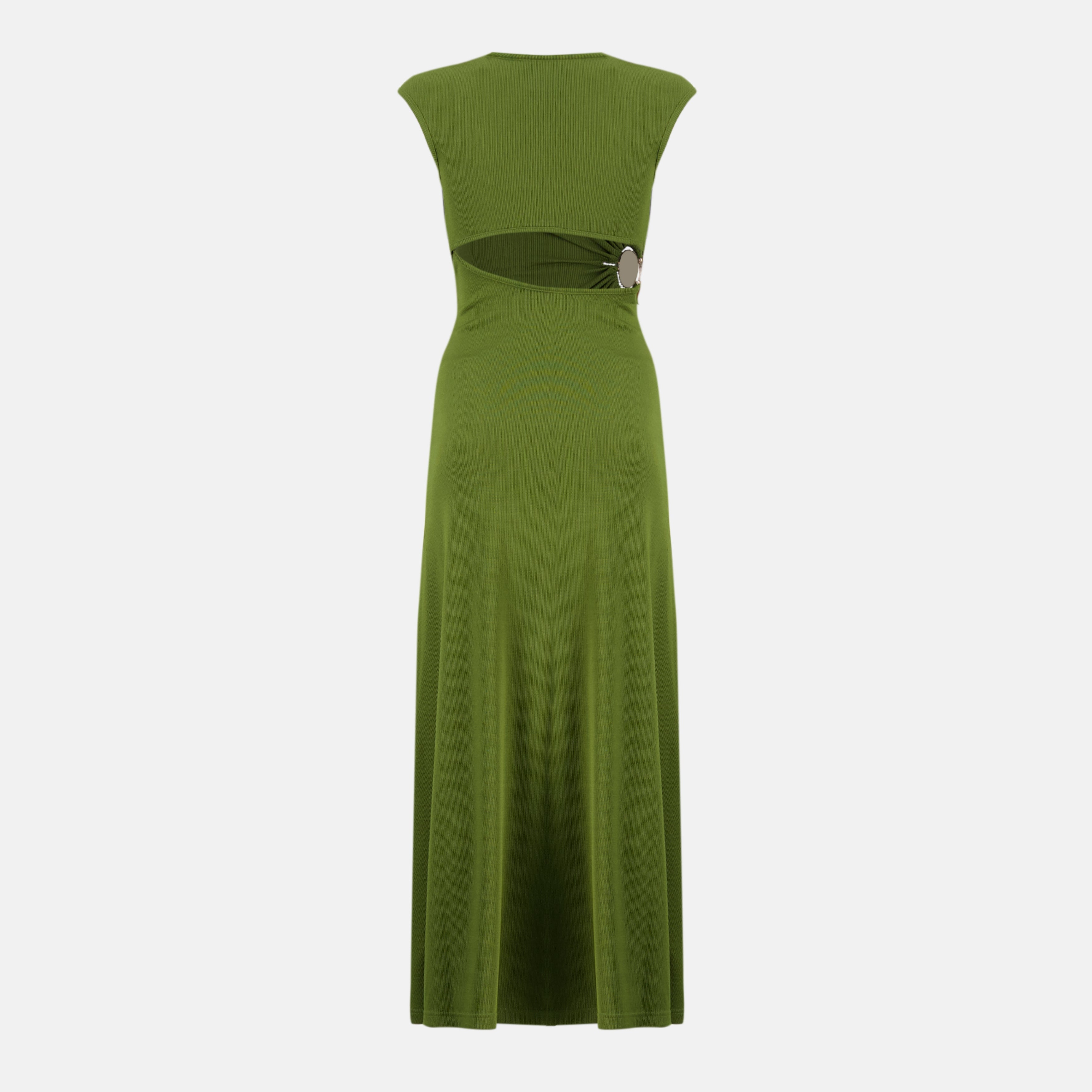 Image de l'article Robe froncée verte de la marque Christopher Esber pour Femme - Saison Printemps-Été 2026 - Vue de Dos