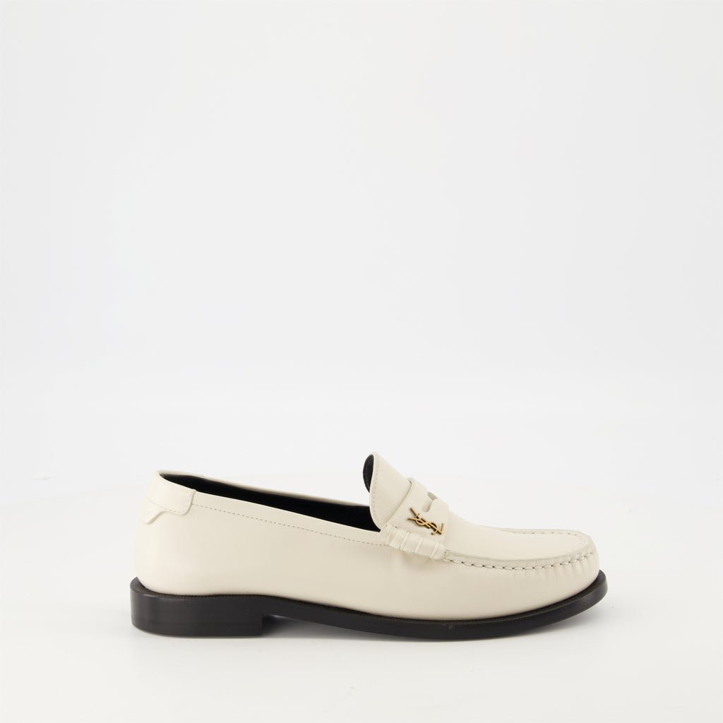 Mocassins Mocassins Le Loafer Saint Laurent Blanc Femme