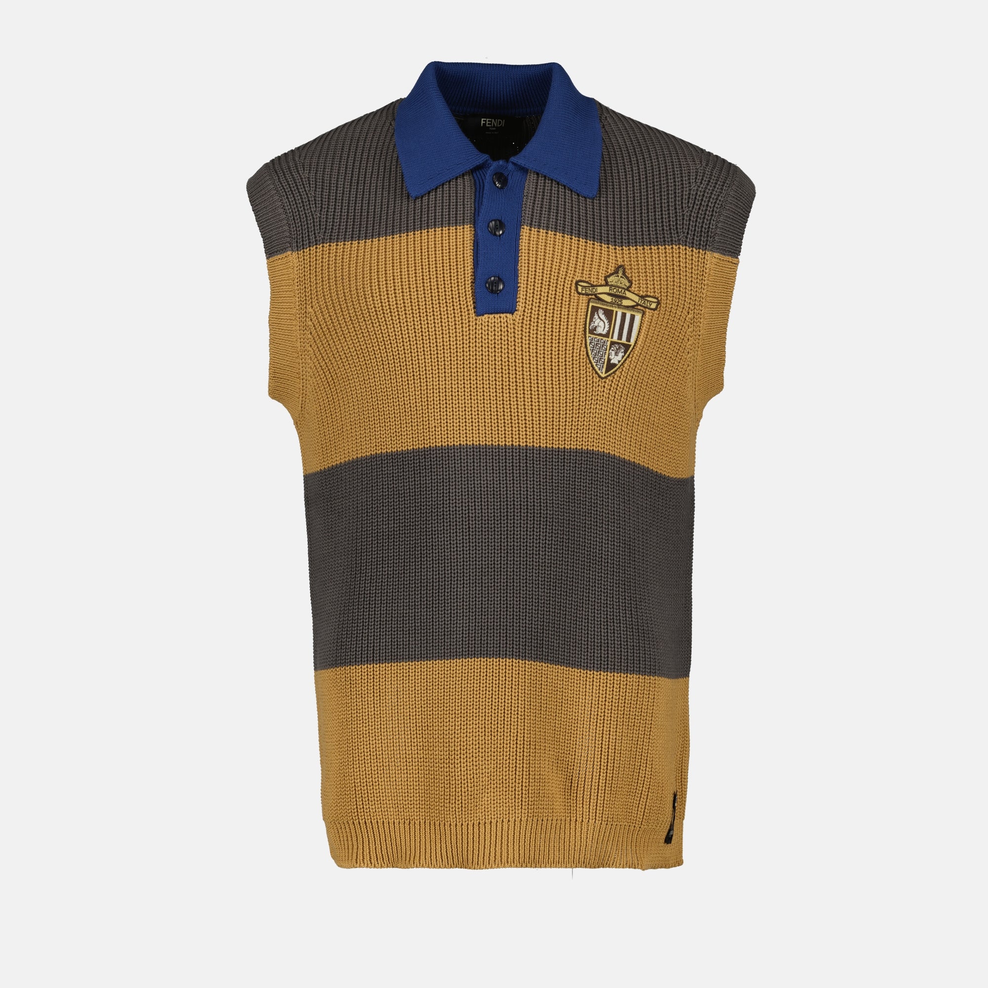 Polos Polo sans manches Fendi Marron Homme