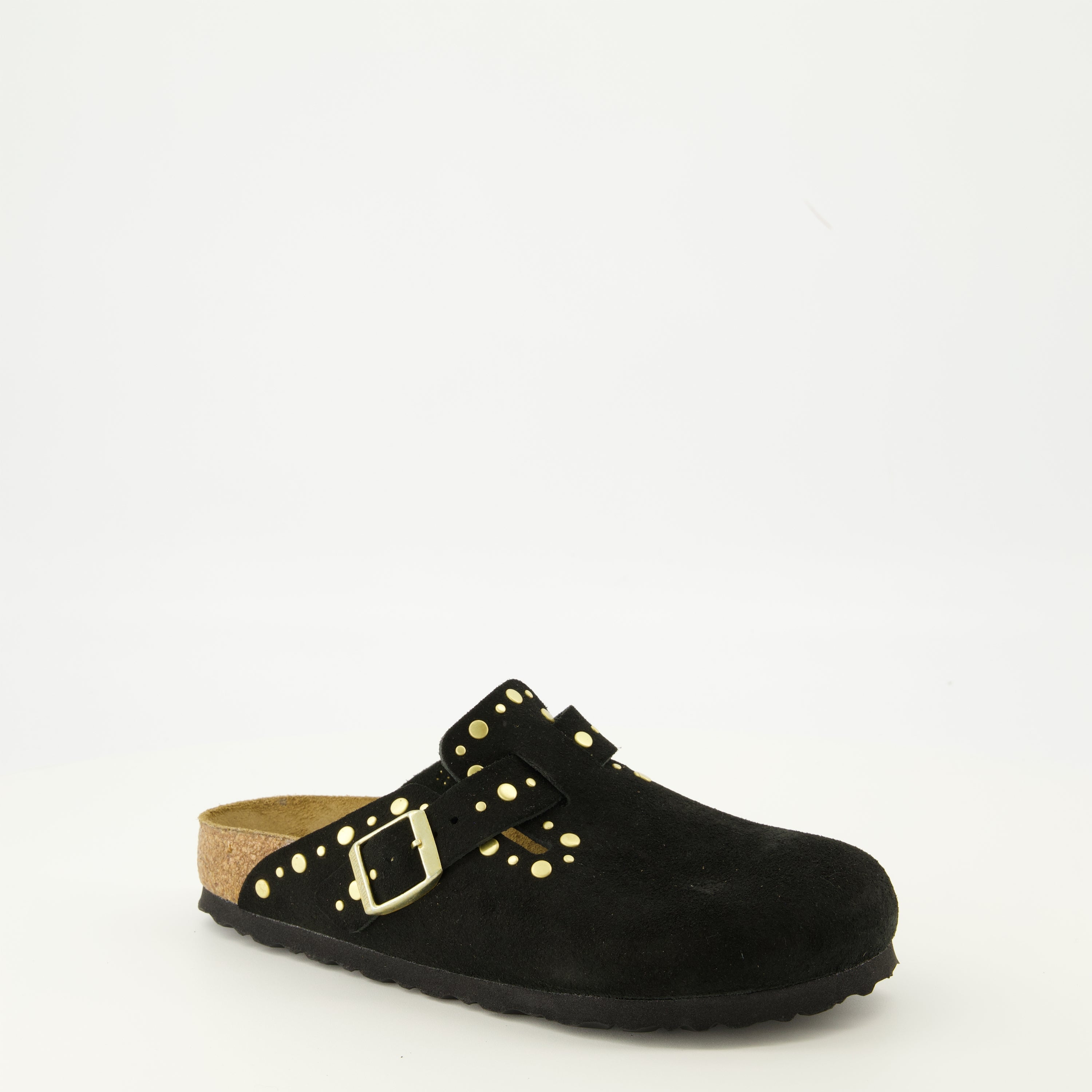 Imagen de las sandalias Boston Rivet de la marca Birkenstock para mujer - Temporada Otoño-Invierno 2025 - Vista de tres cuartos frontal derecha