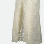 Kleider Robe longue en dentelle Rabanne Weiß Femme