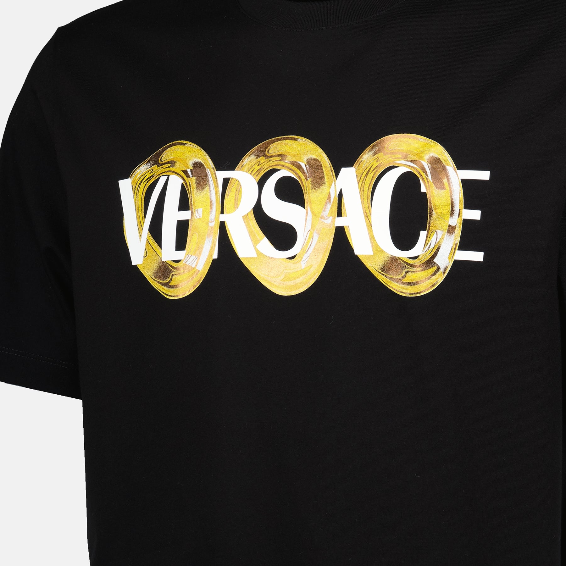 T-shirt T-shirt Maxi Chain Versace Nero Homme